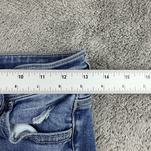 American Eagle Jeans‎ Womens 2 R Blue Super Stretch X Hi Rise Jegging Distressed - Picture 7 of 14